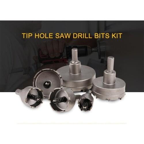Tip Hole Saw Drill Bits Kit Stainless Steel for Iron Wood Driller