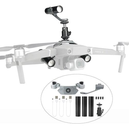 Night Flight Lamp Kit Mavic 2 LED Headlight Light with Camera Fixed Holder Extended Mount for DJI Mavic 2 Pro/Zoom Accessories