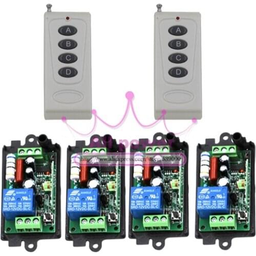 Newest tech remote control terminal 220v remote switches 2 controller with 4 receiver control within 200meters