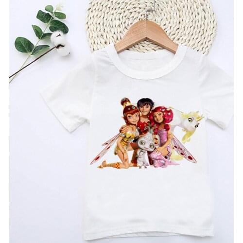 New Kawaii 2021 2 3 5 6 7 8 Years Mia And Me Girls T-Shirt Boys Short Sleeve Tee Tops Kids Cartoon Clothes Children Party Wear