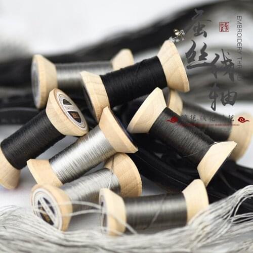 New Item Chinese 100% Silk Embroidery Thread Yarn embroidery floss for Sewing Article Wooden packing