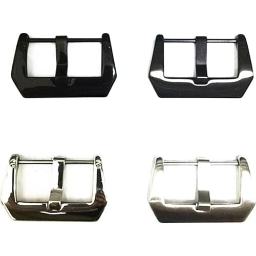 Wholesale 30Pcs/Lot Watch Buckle Stainless Steel Watch Buckle Screw Silver Black Color Shiny Matte Style 20MM 22MM 24MM 26MM
