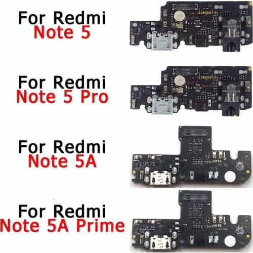 Original Charge Board For Xiaomi Redmi Note 5A Prime 5 Pro Charging Port Plate Usb Connector Pcb Dock Replacement Spare Parts