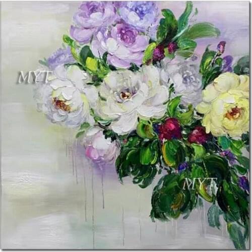 Palette Knife Abstract Thick Flower Wall Art Canvas Oil Painting 100% Handmade Unframed Abstract Unframed Paintings Hot Selling