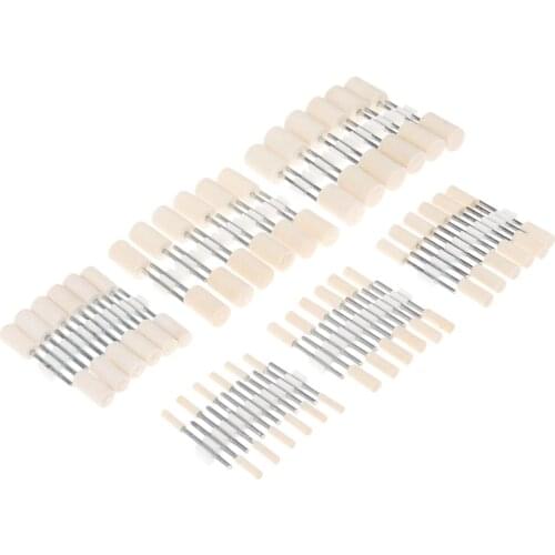 12Pcs Jewelry Metal Buffing Polishing Wheel 4/5/6/8/10/12mm Cylindrical Wool Polishing Grinding Head For Dremel Rotary Tool
