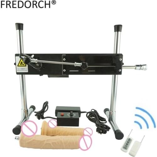 FREDORCH Sex Machine With Remote Control Super Silent Ultra Adjustable Vac u Lock 30db 120W Love Machine With Free Big Dildo