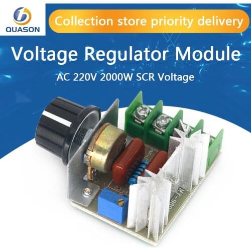 AC 220V 2000W SCR Voltage Regulator Dimming Dimmers Motor Speed Controller Thermostat Electronic Voltage Regulator Module