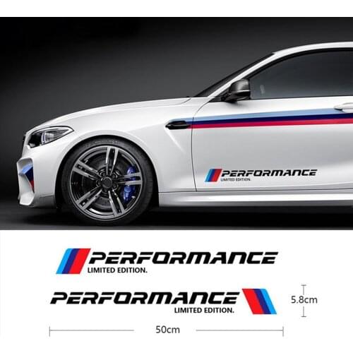 M Performance Limited Edition Side Door Reflective Sticker For BMW 1 2 3 4 5 6 7 series X1 X3 X4 X5 X6 F10 F30 Auto Door Sticker