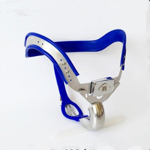 Top! Man Chastity Belt Stainless Steel + Silicone Chastity Cage Panties Prevent Bdsm Bondage Male Derailment Chastity device