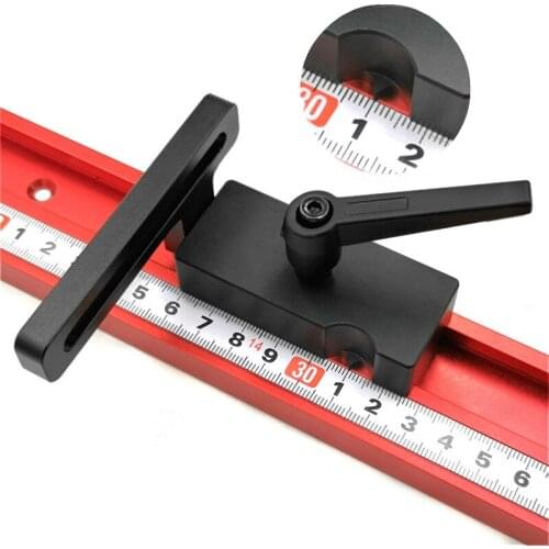 Universal 45 Type Aluminium Alloy Miter Track Stop for 45mm T-Slot T-Tracks Jig Fixture Woodworking Router Table Bandsaws