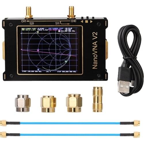 3.2 Inch Vector Network Analyzer S-A-A-2 Nanovna V2 Antenna Shortwave HF VHF UHF Tester With Press Pen Black Gold