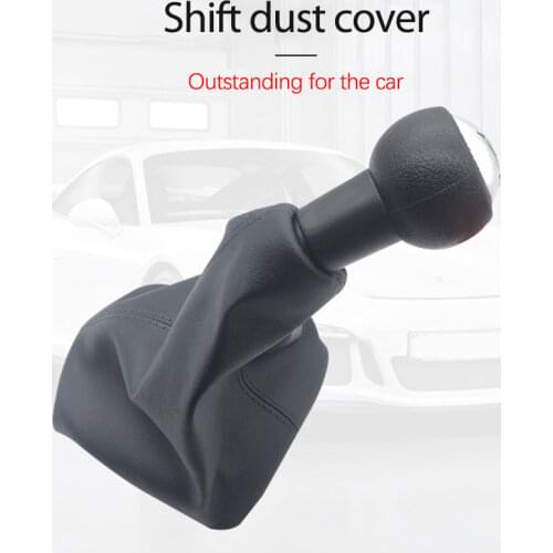 High Quality Car Gear Shift Knob With Collars Speed Gear Shift Knob Shifter Collar Lever Stick Gaiter Boot Cover For Peugeot 206