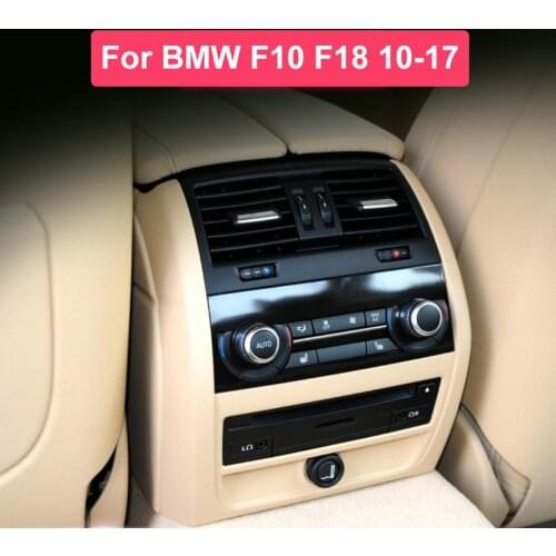 Car Rear Center Console Air Vent Frame Cover Vent Fresh Air Outlet Vents Grille for BMW F10 F18 5 Series 10-17 Car Accessories