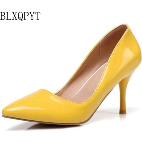 BLXQPYT Sweet Fashion Plus Size 30-48 New Pointed Toe Women Pumps Platform High Heels Ladies Wedding Party Shoes Woman K3-1