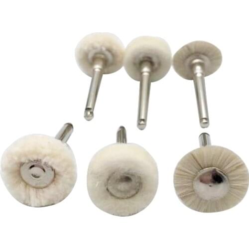 5pcs/Bag RA Shank Dental Polishing Brush Drill wheel Materials Cotton Felt Goat Wool Tools Diameter 10mm Handpiece Rotary Tools