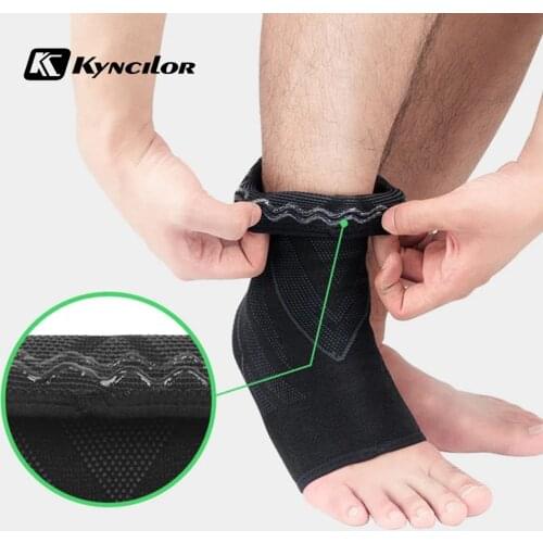 1Pc 3D Sport Ankle Brace Protector Compression Anti Slip Ankle Support Pad Elastic Knitting Strap Brace for Football Basketball