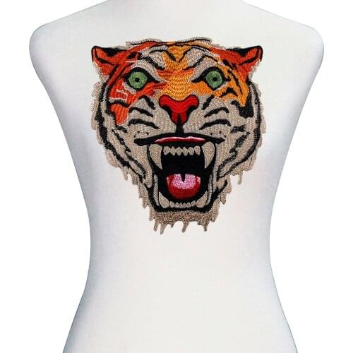 10piece Lion Head Embroidery Fabric Patches Applique Badges Sew on Scrapbooking Embossed Clothes Decorated Sewing Supplies TH802