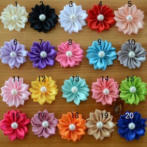 150 pcs/lot , Low Price 1.37 inch pearl sunflowers mixed colour 20 colors