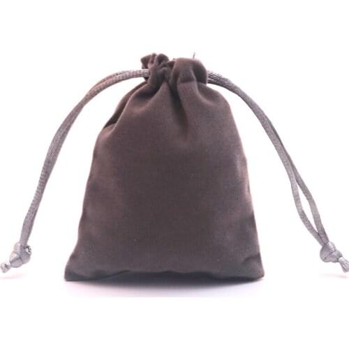 20pcs 15*20cm (5.9"x7.87") Wholesale grey Jewelry Storage Bag Velvet Flock Drawstring Pouches Velvet Package bags