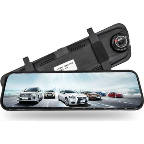 2021 Brand New 10 Inch Car DVR dash cam Dual Lens Video Recorder Rearview Mirror 1080P HD