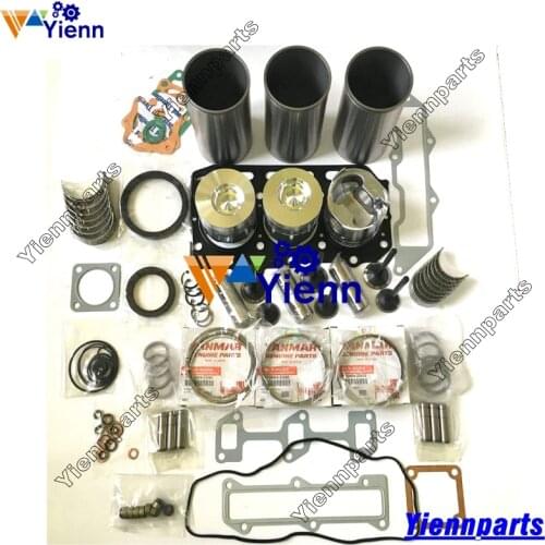 3TNA84 Overhaul Rebuild Kit With Piston Ring Liner Gasket Bearing Set For Yanmar Excavator Engine Parts