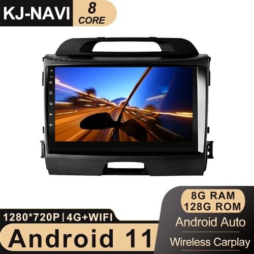 6+128GB Android 11.0 DSP Car Radio Multimedia Video Player Navigation GPS For KIA Sportage 3 2010 -2016