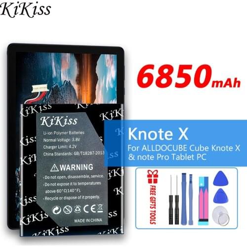 KiKiss High Capacity 6850mAh Battery for ALLDOCUBE Cube Knote X & Pro Tablet PC Kubi KnoteX i1302-2871185-2s Battery