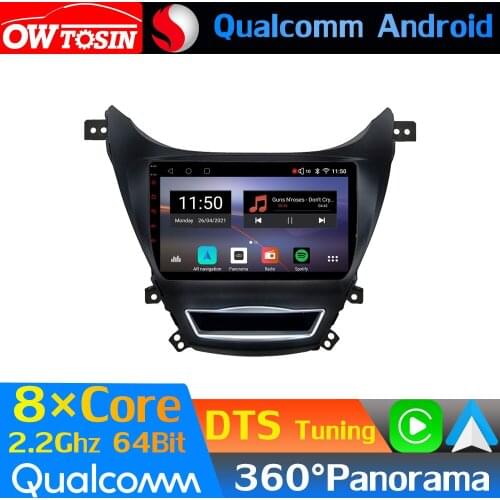 Qualcomm 8Core Android Car Media For Hyundai Elantra Avante 5 JK MD UD 2011-2016 GPS 360 Panoramic Radio CarPlay DTS HIFI WiFi
