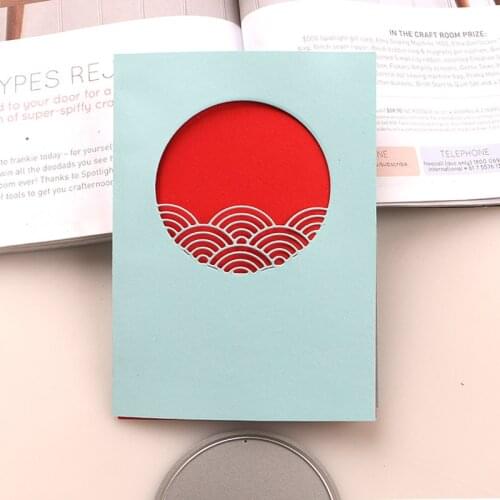 DUOFEN METAL CUTTING DIES Chinese New Year lucky circle sea wave cloud cutout border stencil DIY Scrapbook Paper Album 2020 new