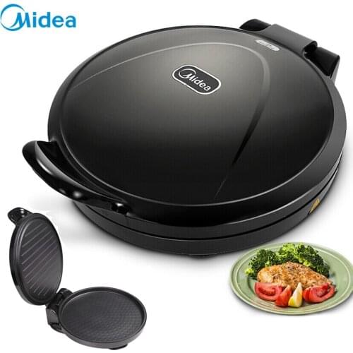 Midea Electric Baking Pan Cake Round Double-sided Heating Scones Tortilla Maker 110v Pan BBQ Waffle Iron Crispy Egg Roll Machine
