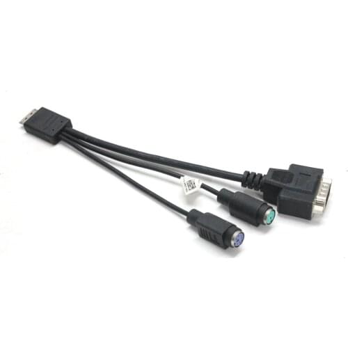 Micro Series/DB-9 RS-232 Male + PS/2 Female Adapter Cable for Dell KG2HH 0KG2HH