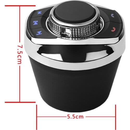 Car Steering Wheel Control Bluetooth Audio Adapter Control Button Black Pu