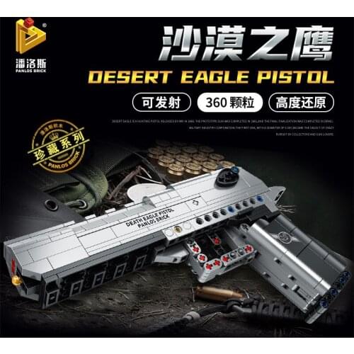 Desert eagle gun military weapon model building blocks bricks world war PUBG 98K AK47 swat technic pistol children kids toys