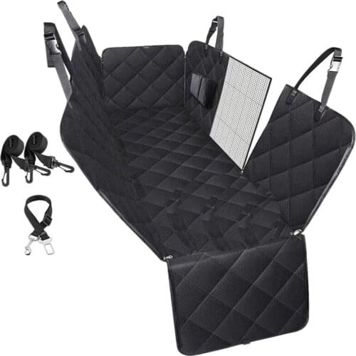 Dog Car Seat Cover for Back Seat Waterproof Pet Seat Cover Mat 600D Heavy Duty Scratch Proof Nonslip Car Dog Hammock