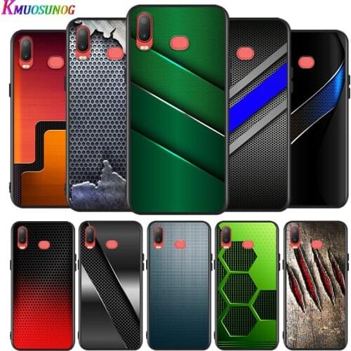 Red Blue Brushed Metal for Samsung Galaxy A9 A8 Star A750 A7 A6 A5 A3 Plus 2018 2017 2016 Silicone Black Phone Case Soft Cover