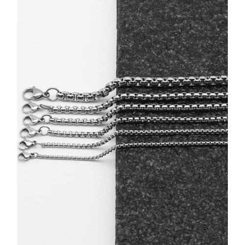 Hot Sale New Stainless Steel Necklace Square Pearl Mens Necklace Fashion Pendant Accessory Chain Classic Chain Wholesale