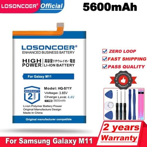 LOSONCOER Top Brand 100% New 5600mAh HQ-S71Y Battery for Samsung Galaxy M11 in stock