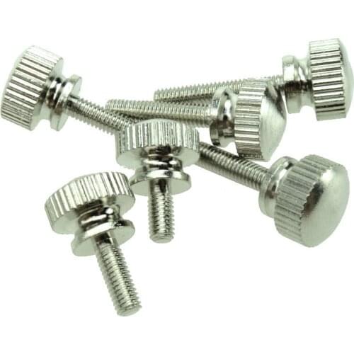M3 M4 M5 Brass Alloy Nickel Plated Knurling Head Knurled Thumb Screw Hand Tighten Curtain Wall Glass Lock Screws