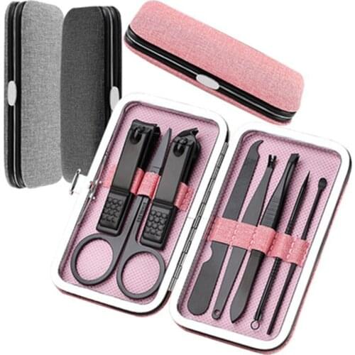 8 Piece Nail Manicure Set Suit Scissors Steel Stainless Pedicure Tool File Care Travel Hygiene Kit Nail Trimmer Cutter Tool Set