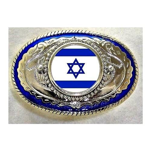 Low price custom belt buckles wholesale Flag of Israel Belt Buckle cheap OEM flag belt buckles High quality belt buckles for men