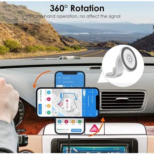 New Magnetic Wireless Car Charger Mount Stand 10W Fast Wireless Charger 360° Rotation Car Phone Holder Air Vent Phone Charger