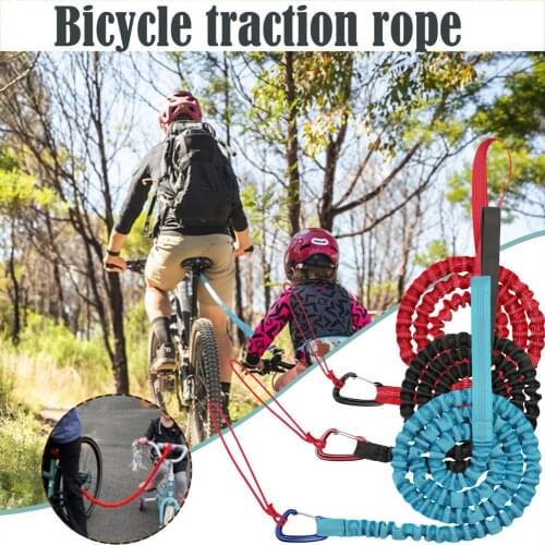 New Bicycle Elastic Leash Belt Nylon Traction Rope Parent-Child MTB Bike Towing Rope Kid Ebike Safety Equipment Outdoor Tool