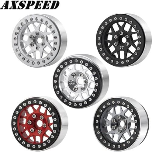 2.2Inch Metal Beadlock Wheel Rims 25mm Wheel Hubs for 1:10 RC Crawler Axial Wraith 90018 RC Car Parts