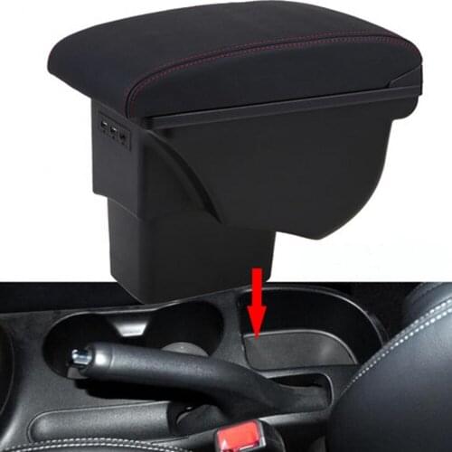 For Kia Soul Armrest Box Leather Car Interior Parts Center Console Armrest Box Auto Armrests Storage with USB 2009-2014