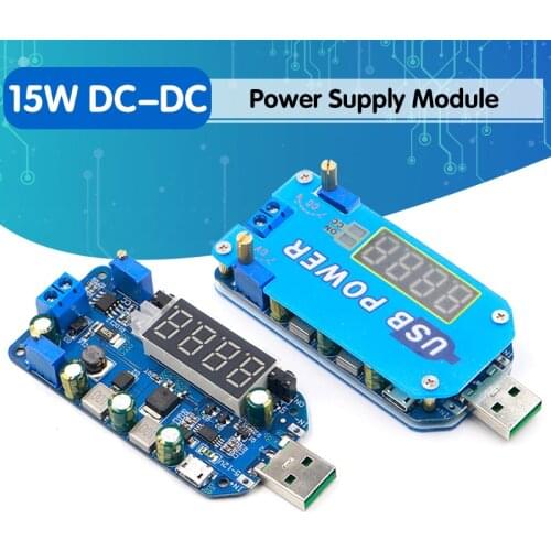 DP2F DC DC adjustable usb laboratory power supply DC 0.5-30V 15W voltage regulator QC2.0 QC3.0 AFC FCP Quick charge trigger