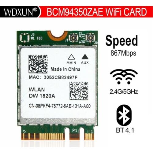 Broadcom BCM94371ZAE BCM94371 BCM4371 802.11 AC NGFF M2 867Mbps WiFi & Bluetooth 4.1 Combo SPS 843549-001 Wireless network card