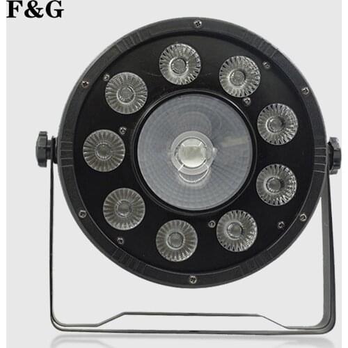 LED Flat Par 9x10W + 30W RGB lighting for DMX512 stage effect professional DJ equipment and party dance floor disco