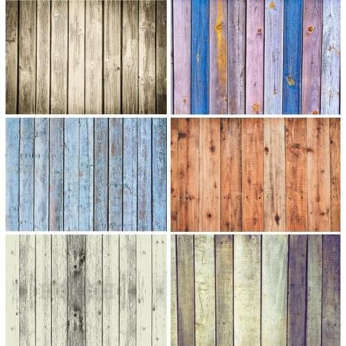 SHENGYONGBAO Wood Floor Texture Photography Backdrops Props Vintage Newborn Baby Portrait Photo Background 21318WQ-1821