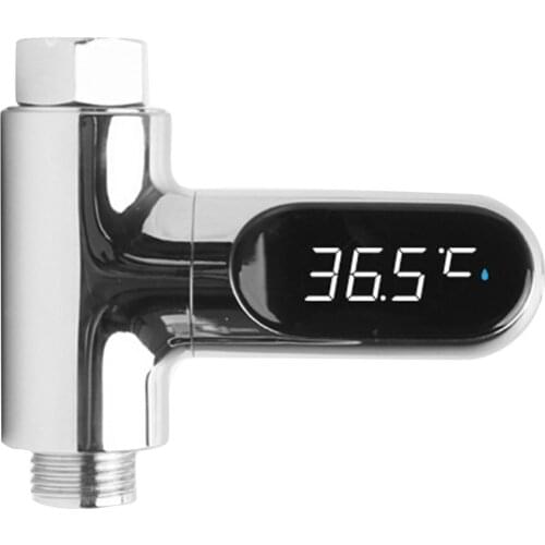 Shower Thermometer LED Digital Display 0~100℃ Baby Shower Water Temperature Thermometer 360° Rotating Screen