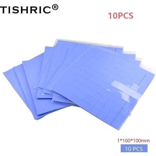 TISHRIC 10PCS Thermal Pad GPU Cooling Radiator Graphics Card 1*100*100mm CPU Cooler PC Chips Sinks Soft Thermal Gasket Heatsink